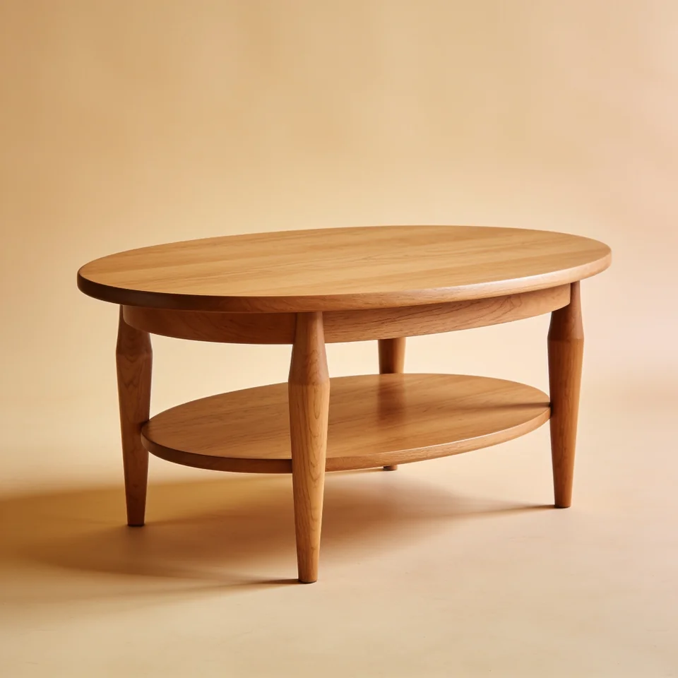 Oval Shelf Coffee Table