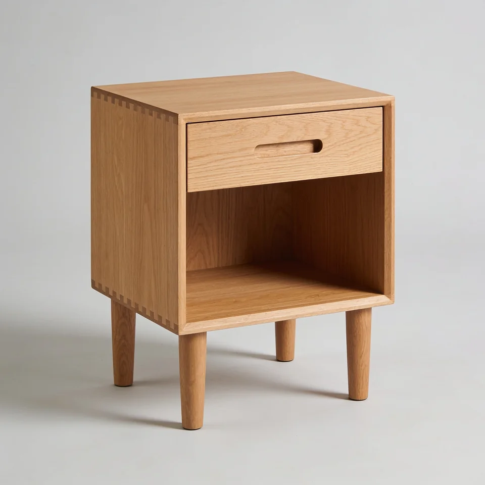One Drawer Oak Bedside