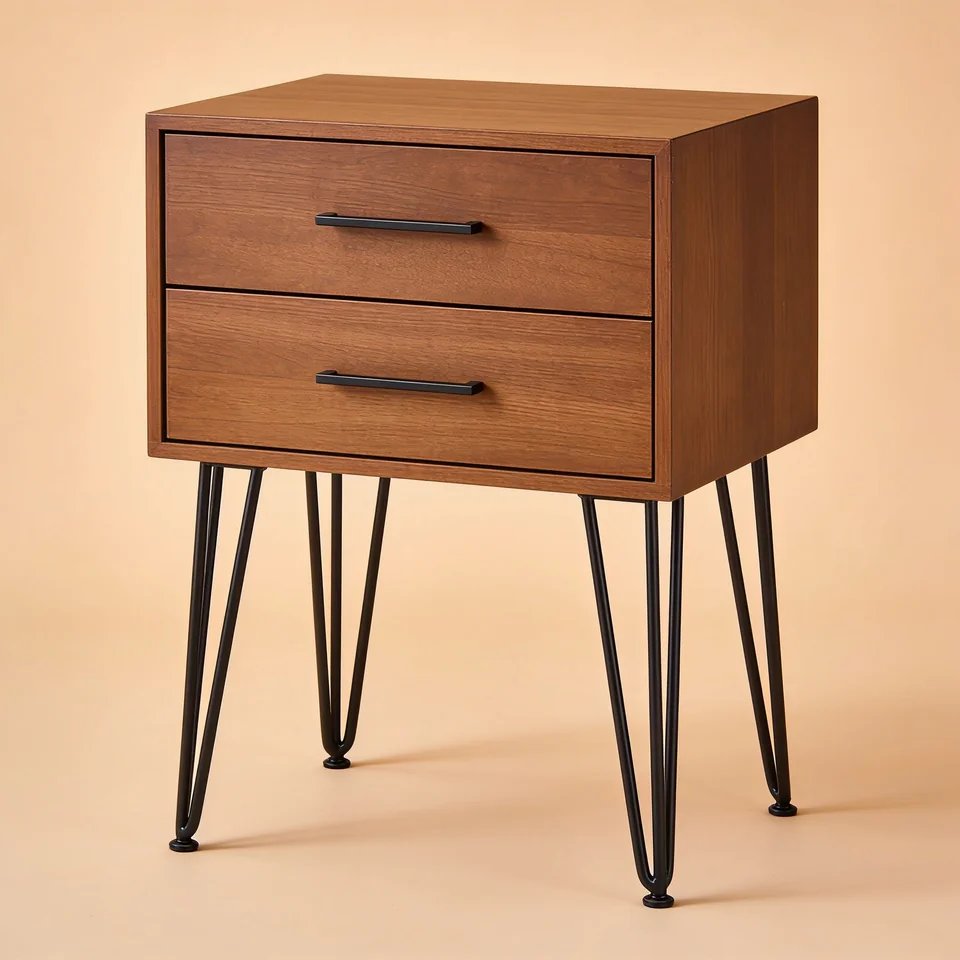 Two Drawer Slim Bedside
